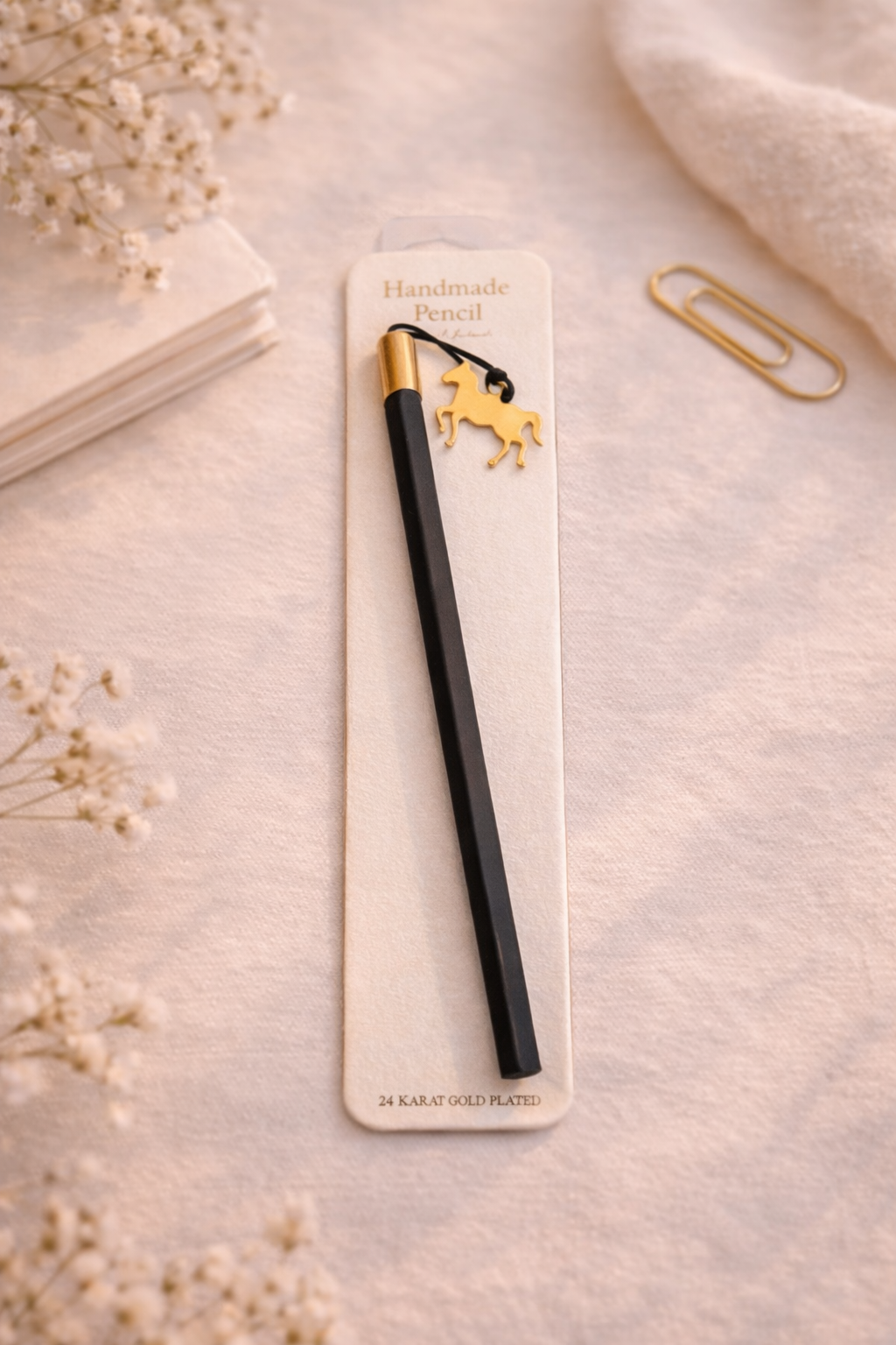 Handcrafted Charm Pencil- Black
