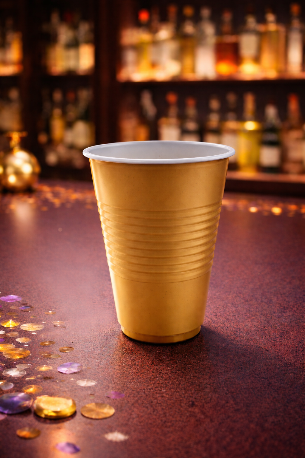 Party Glasses (Golden) - Pack of 10