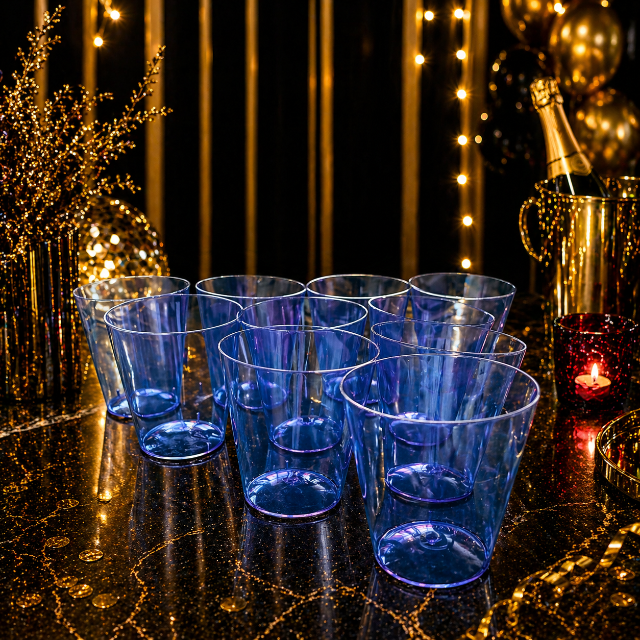 Neon Shot Glasses (Purple) -Pack of 10
