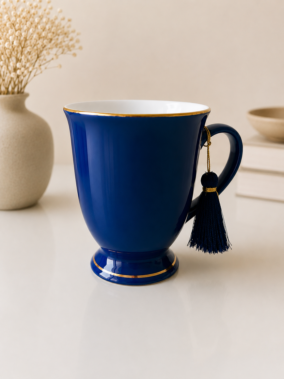Royal Blue Mug with Navy Tassel