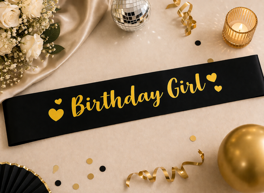 Birthday Girl Sash (Black)