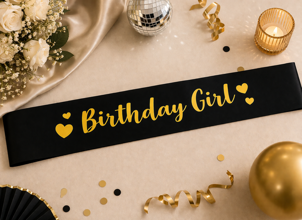 Birthday Girl Sash (Black)