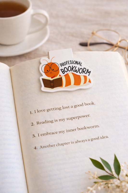 Professional Bookworm Magnetic Bookmark