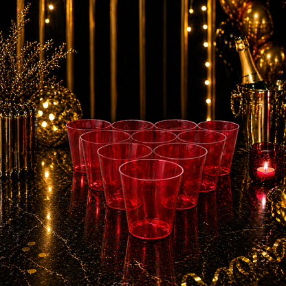 Neon Shot Glasses (Red)- Pack of 10