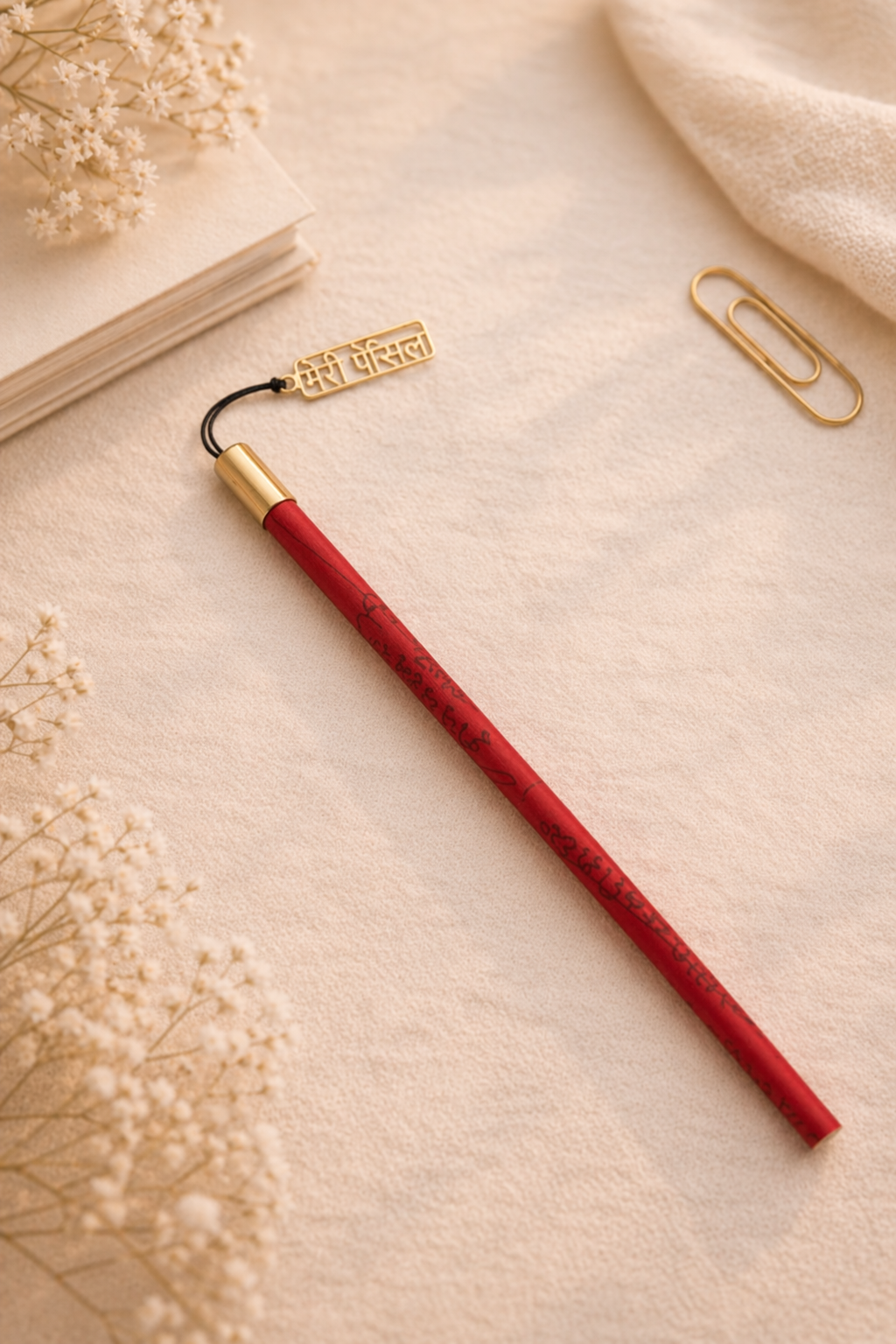 Handcrafted Charm Pencil- Pink