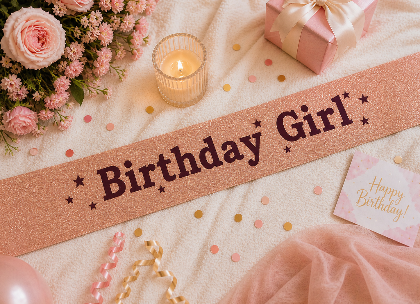 Birthday Girl Sash (Rose Gold)