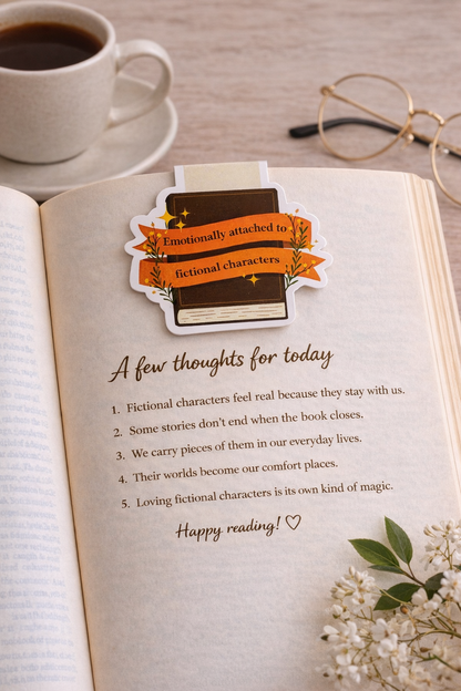 Emotionally Attached To Fictional Characters Magnetic Bookmark