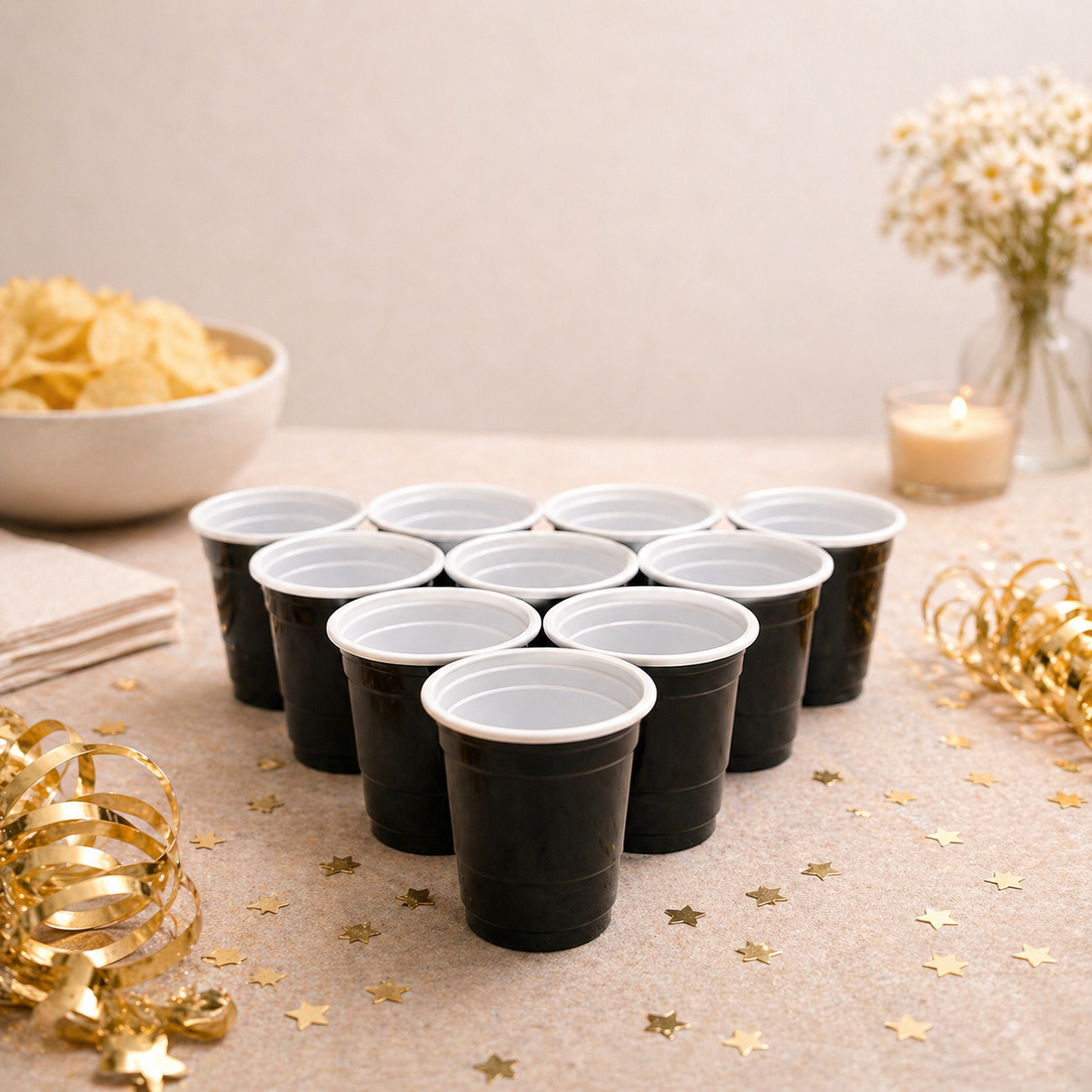 Mini Shot Glasses (Black)-Pack of 10