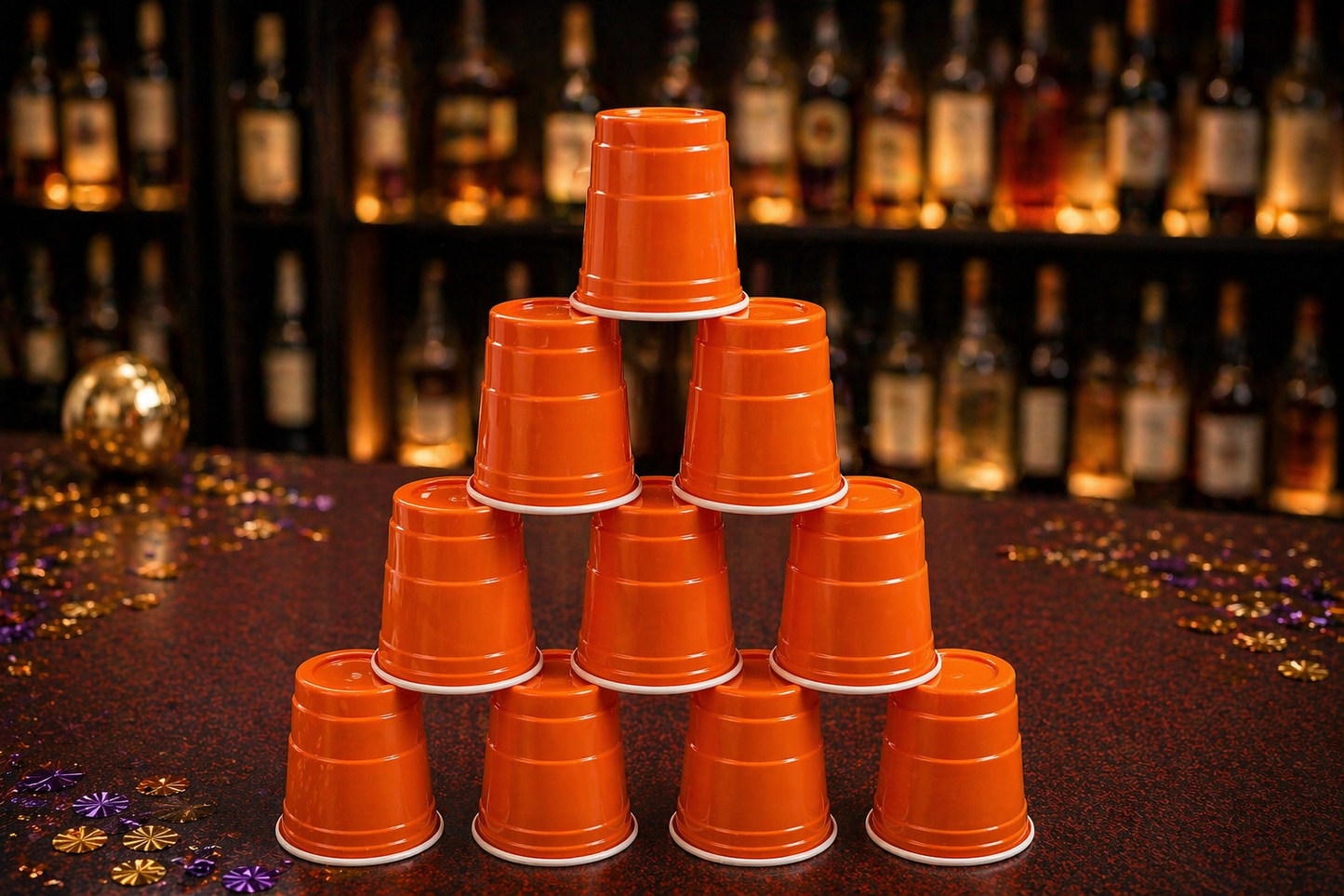 Mini Shot Glasses (Orange)- Pack of 10