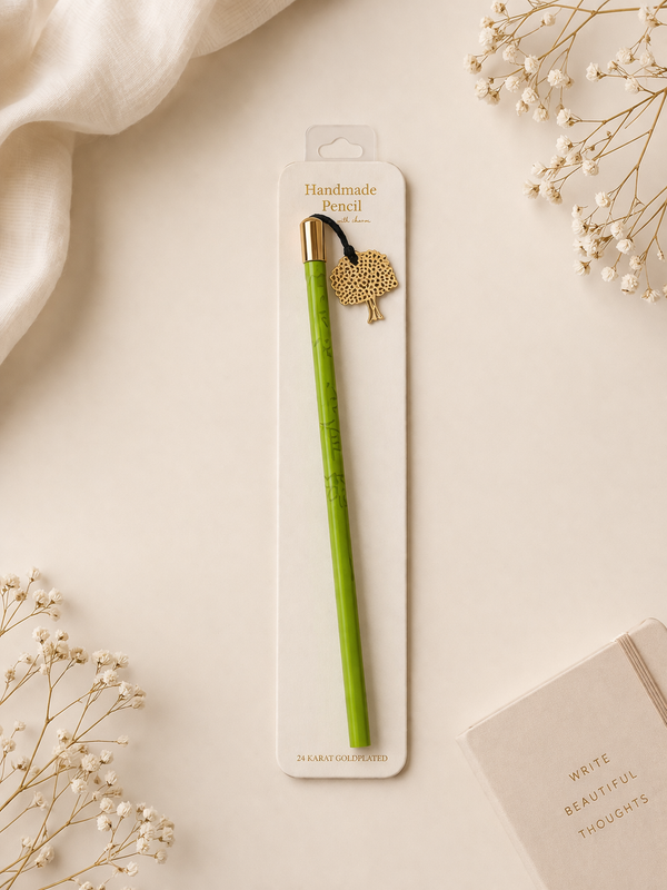 Handcrafted Charm Pencil- Green