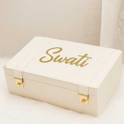 Box with name customisation-off white