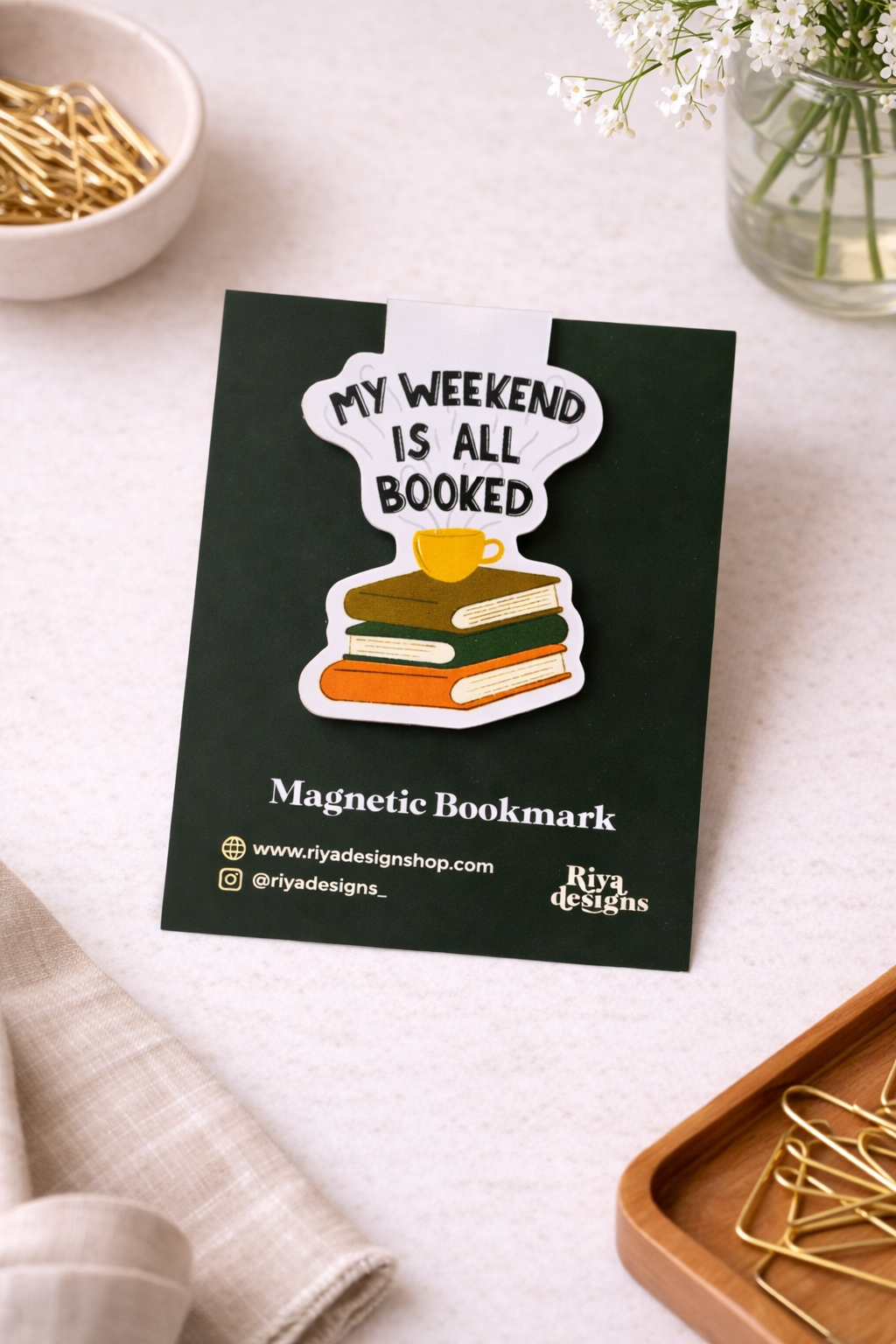 My Weekend is All Booked Magnetic Bookmark